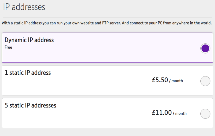 bt fibre checker order 1 or 5 ip addresses