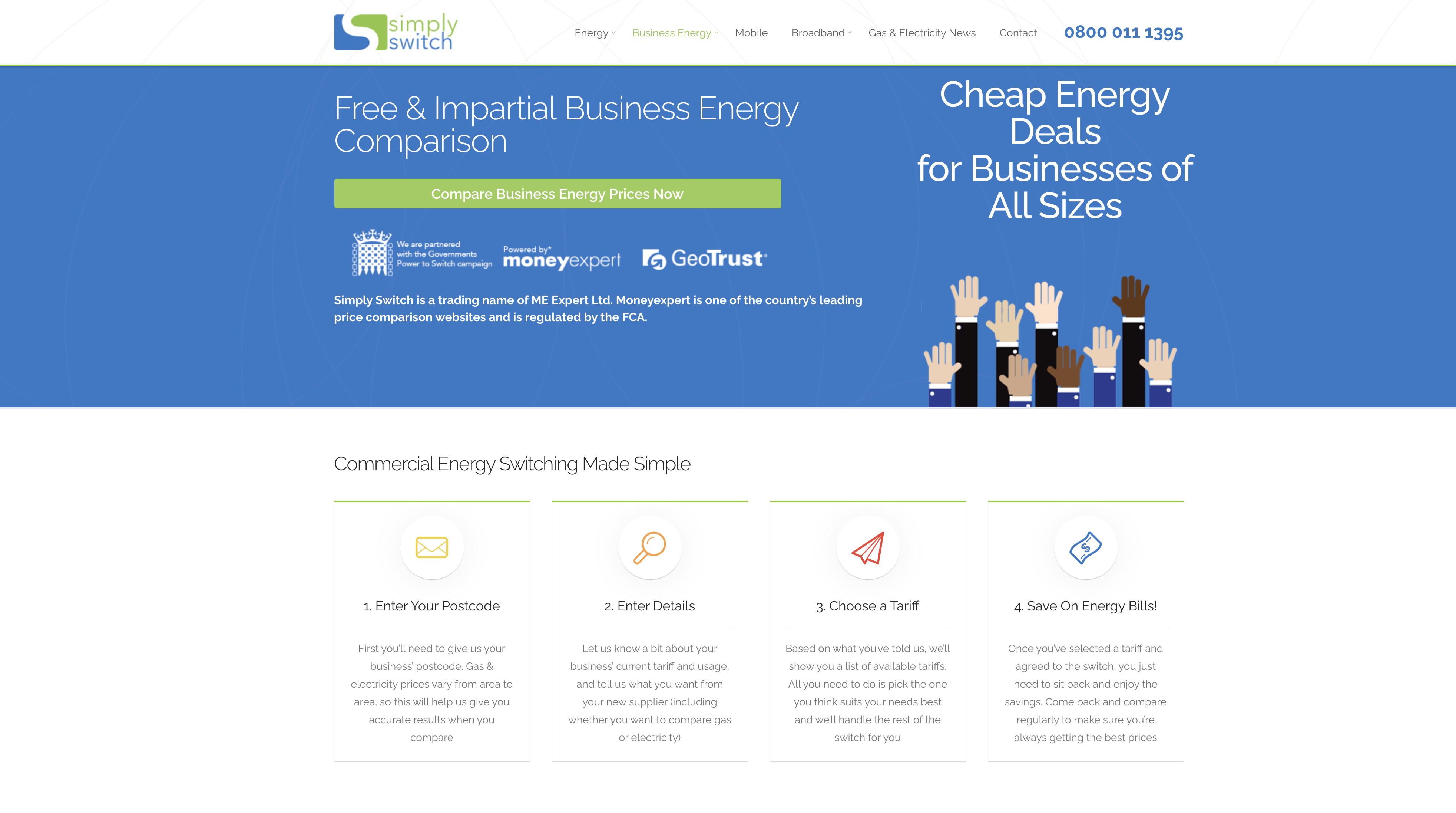 simply switch business energy comparison site