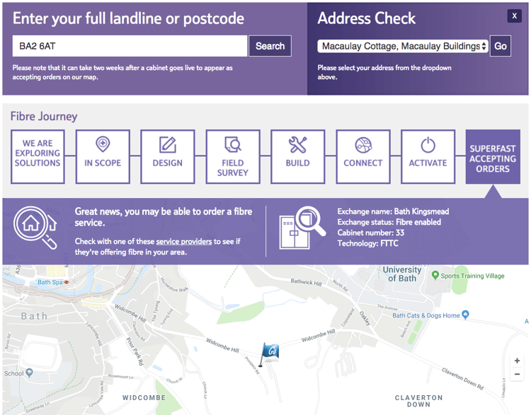 openreach fibre checker